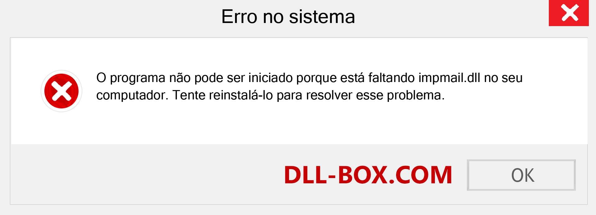 Arquivo impmail.dll ausente ?. Download para Windows 7, 8, 10 - Correção de erro ausente impmail dll no Windows, fotos, imagens